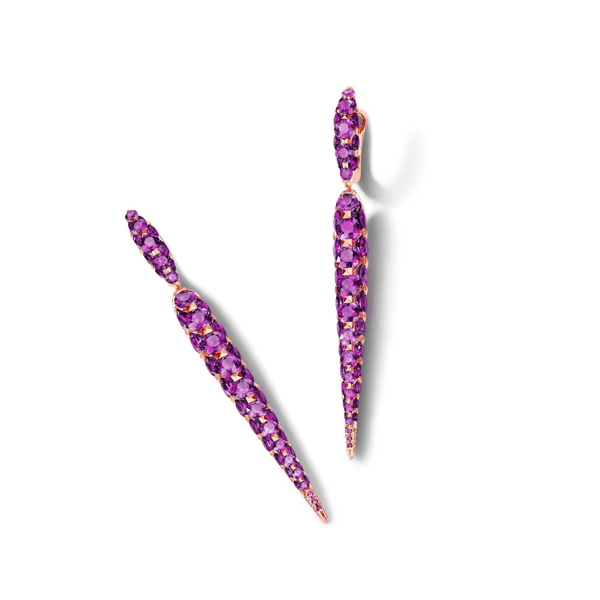 Merveilles Icicle - Amethyst Earrings - Medium