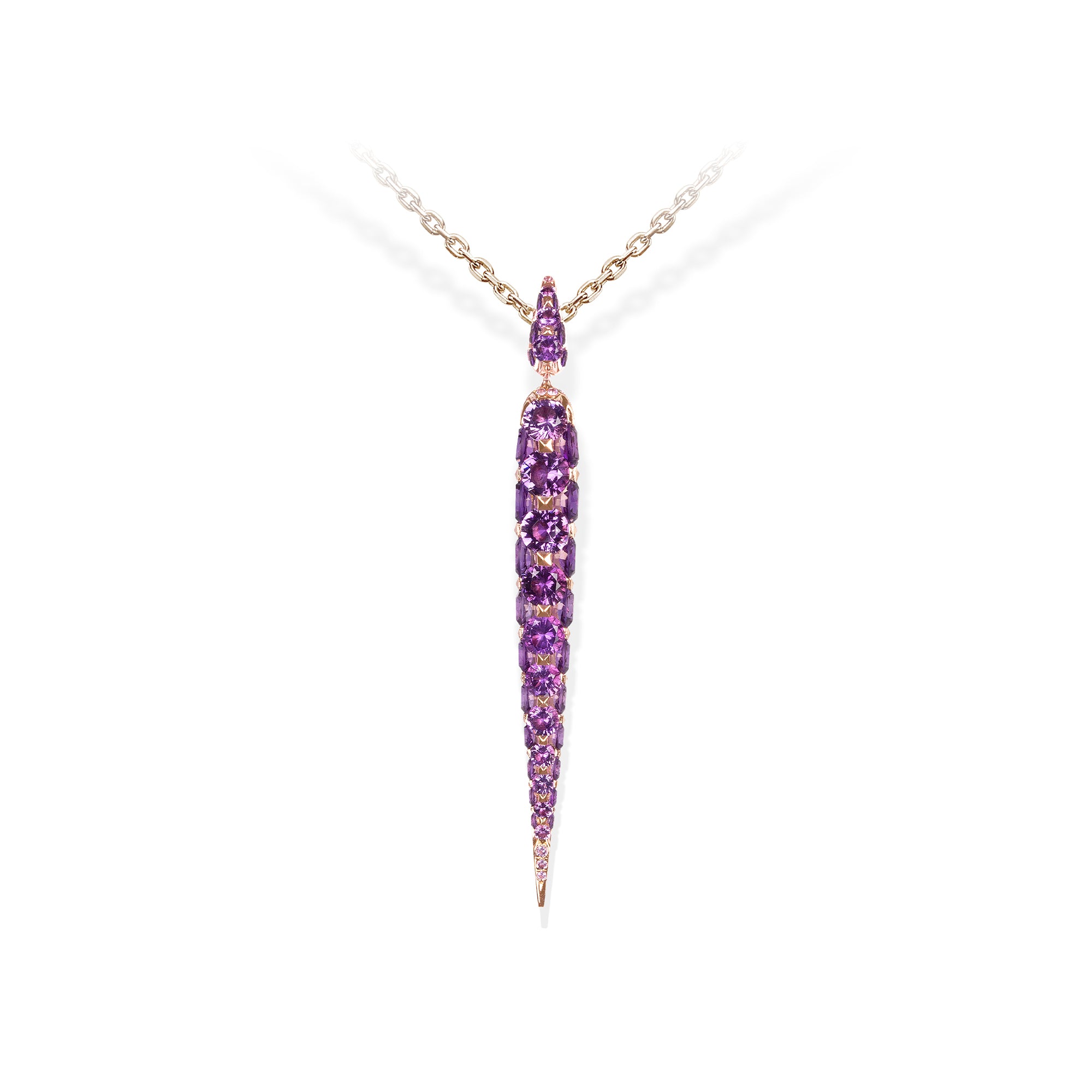 Merveilles Icicle - Amethyst Pendant - Medium