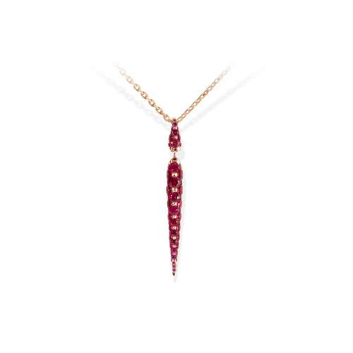 Merveilles Icicle - Ruby Pendant - Small