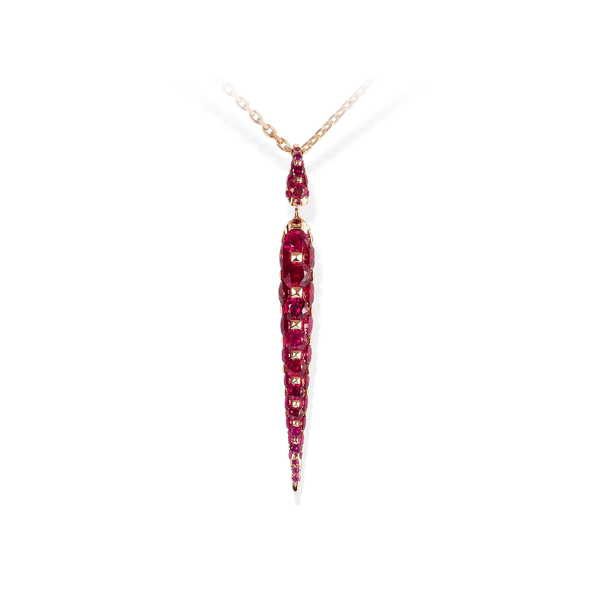 Merveilles Icicle - Ruby Pendant - Medium