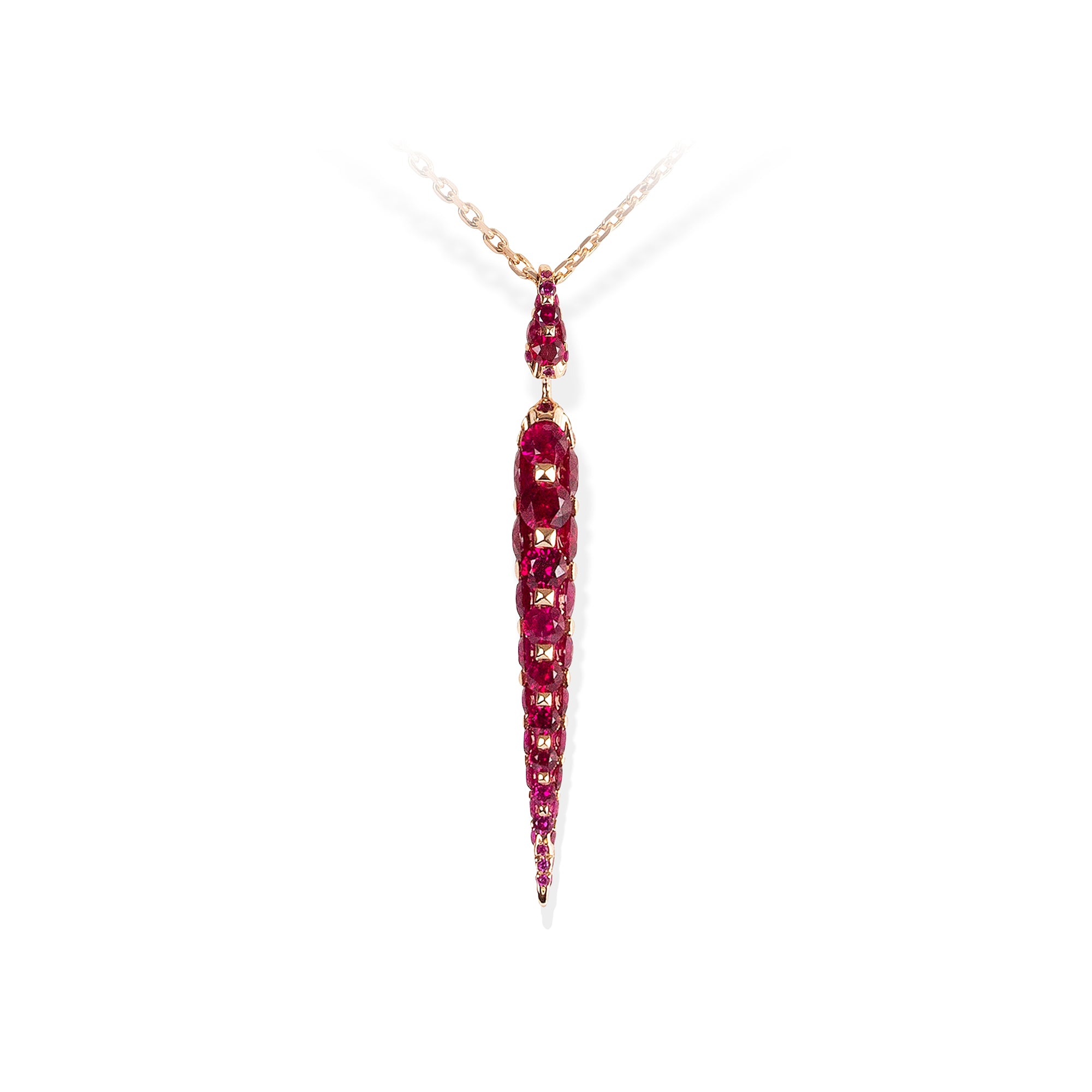 Merveilles Icicle - Ruby Pendant - Medium