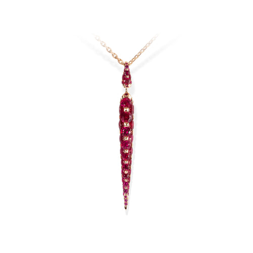 Merveilles Icicle - Ruby Pendant - Medium